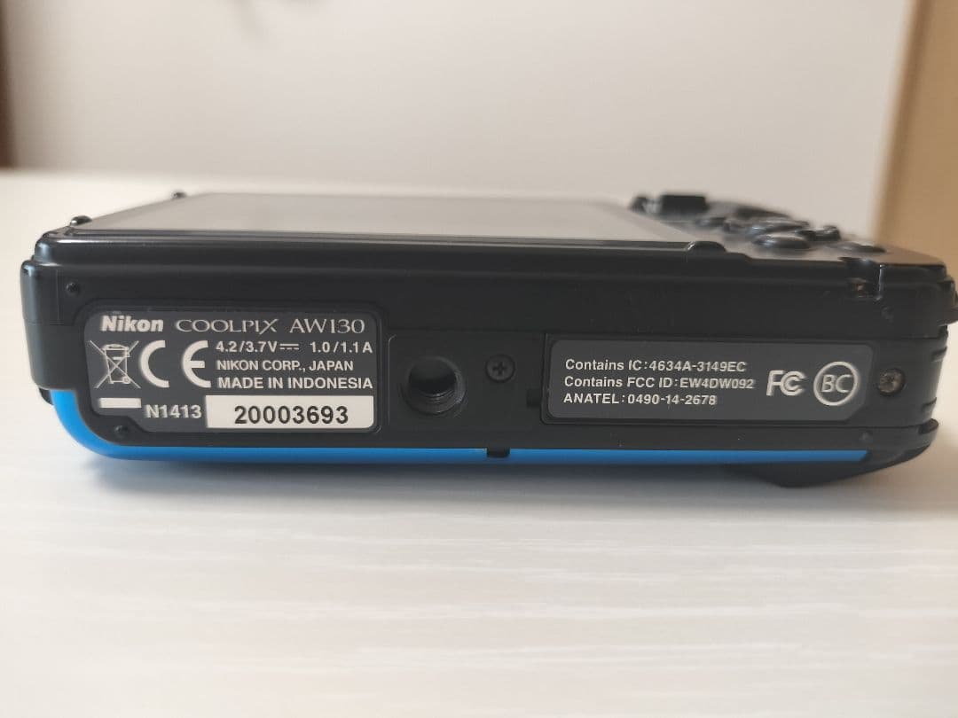 デジタルカメラ・NIKON・Coolpix・AW130・ブルー・防水・耐衝撃