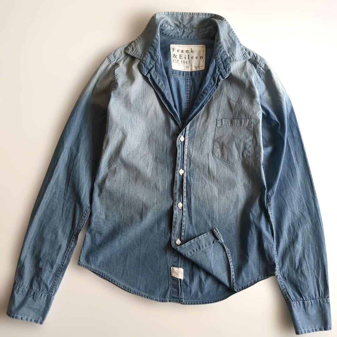 フランクアンドアイリーン ロンハーマン 長袖シャツ コットン ビンテージ加工