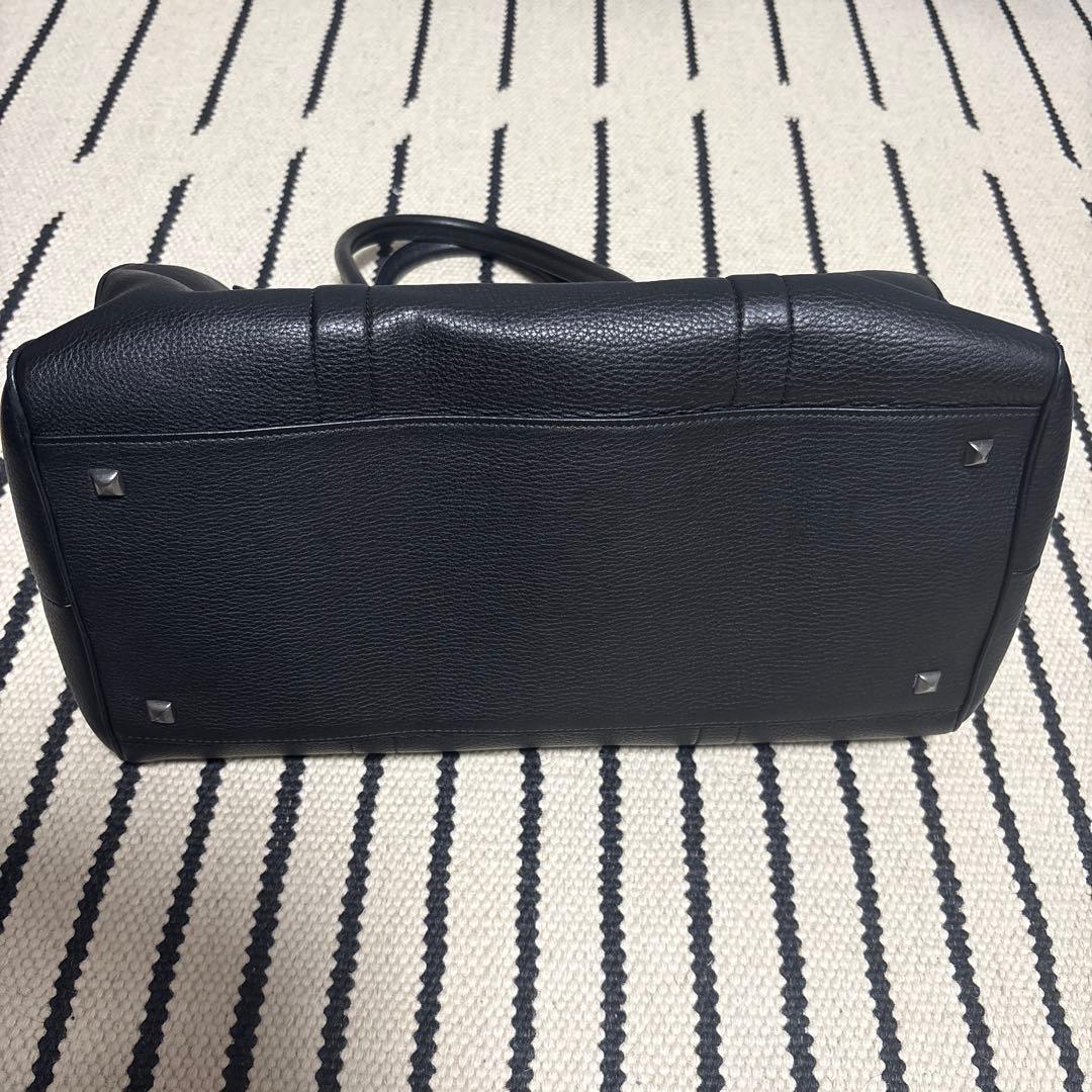 最終価格ゴールデングースGOLDEN黒レザーボストンバッグハンドバッグ