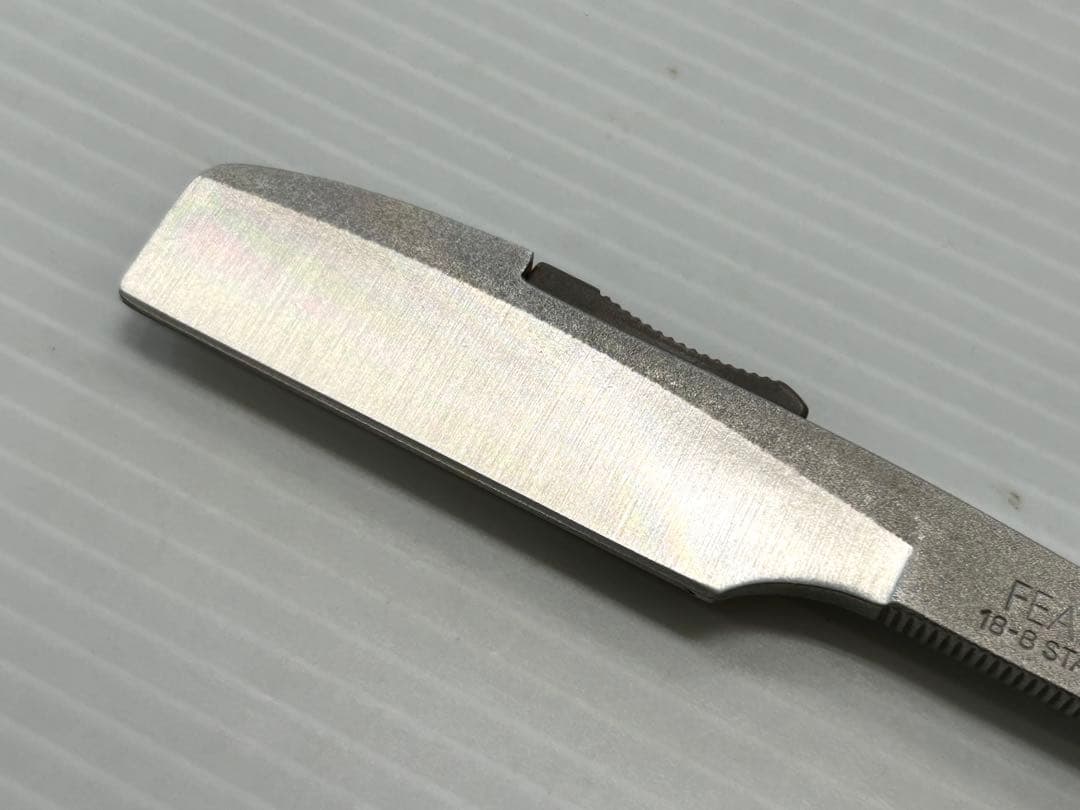 中古 美品 フェザー プロフェッショナル 木製ハンドル レザー ケース付き