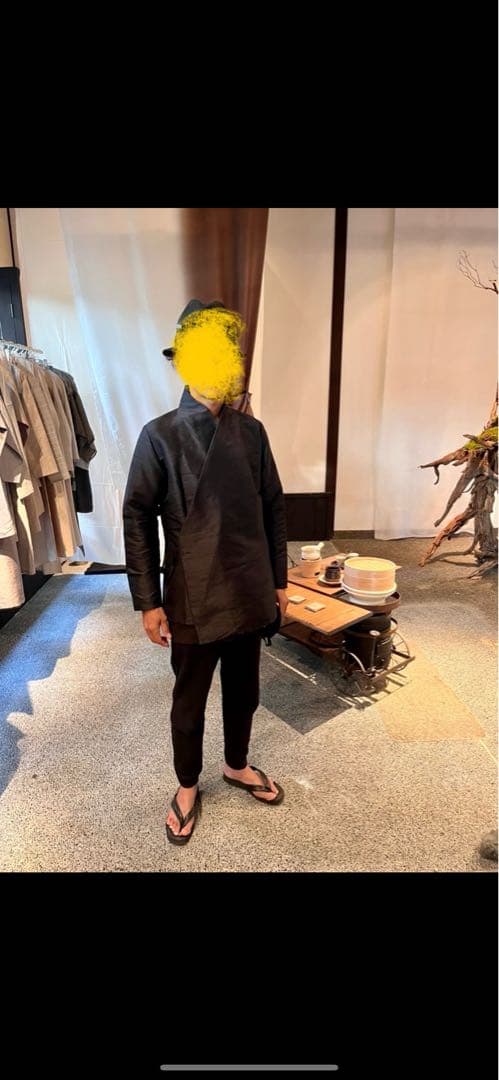 最終値下げ　afa真砂三千代　シルク　羽織　黒　mittan