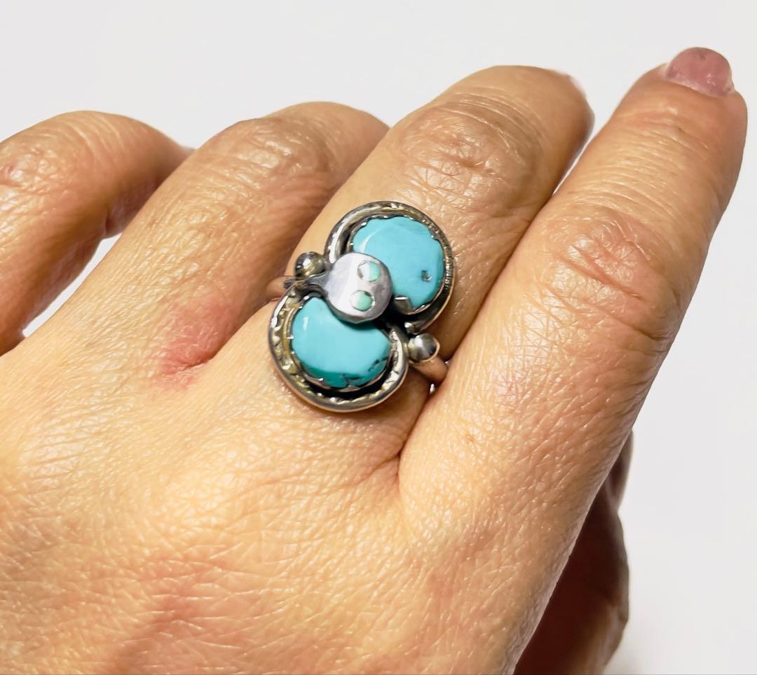 【ズニ族】エフィーカラバサ　ターコイズ　スネークリング