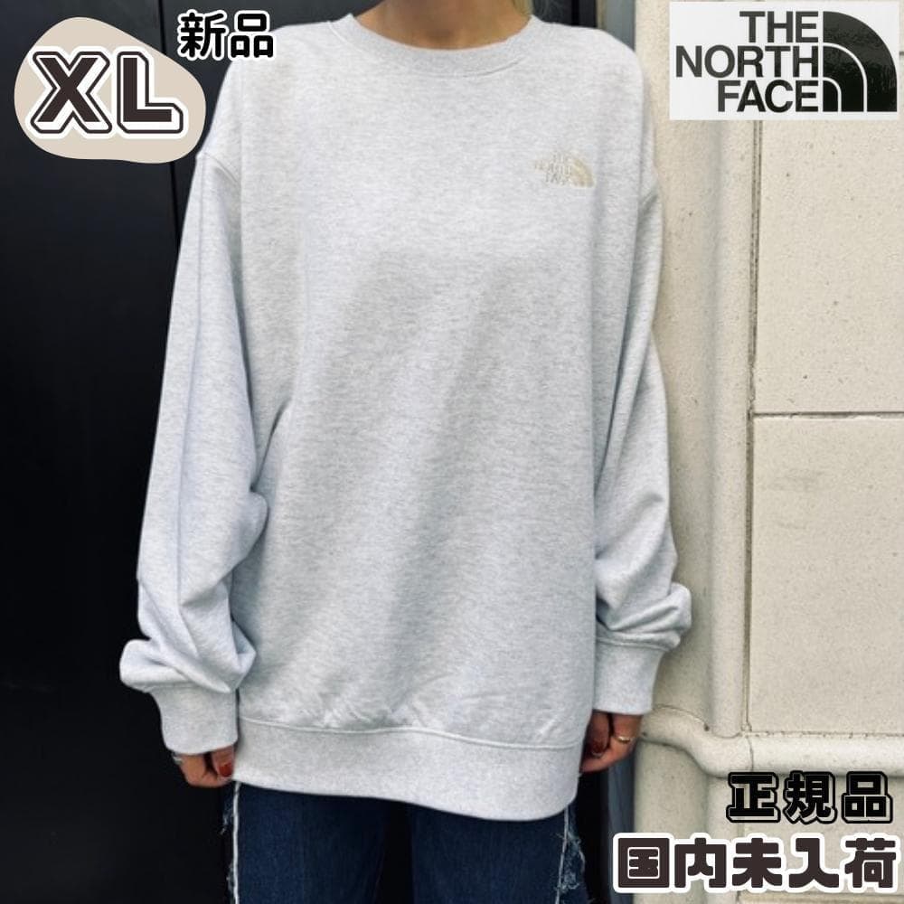 韓国　新品　ノースフェイス　トレーナー XL　グレー　国内未入荷　ロゴ 正規品