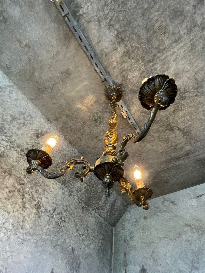 激安！18. フランス アンティーク シャンデリア 3灯 キャンドル ライト