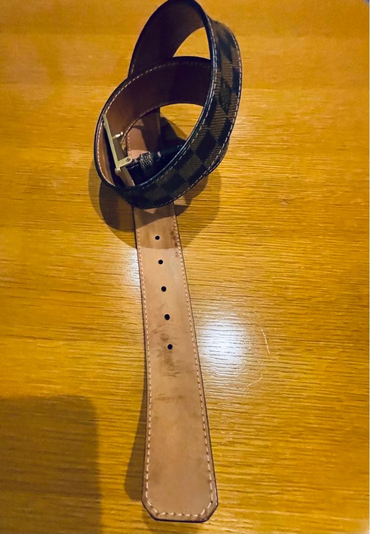 まなびルイヴィトンダミエ柄ベルト