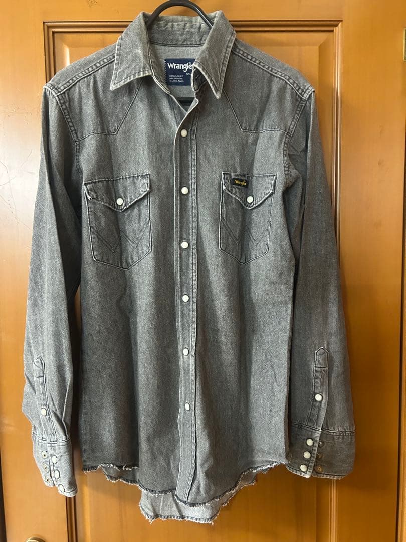 Wrangler デニムシャツ 貴重なブラック USA製 14 1/2 x 33
