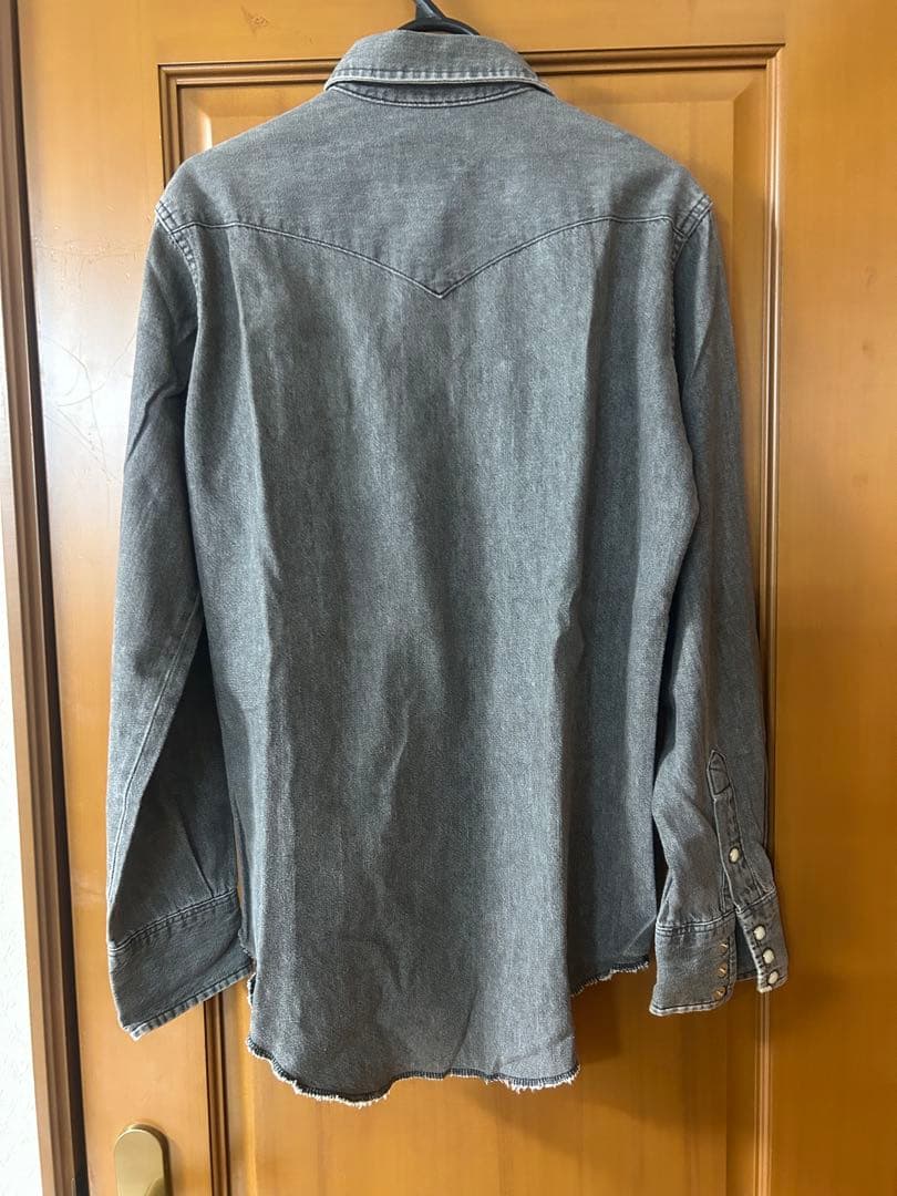 Wrangler デニムシャツ 貴重なブラック USA製 14 1/2 x 33