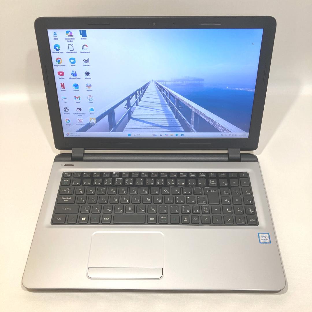 初心者✨快適・カメラ付・DVD✨シルバー✨すぐ使えるノートパソコン◇T389-2