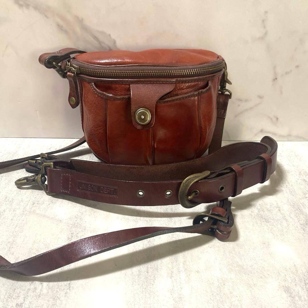 UNISON DEPT レザー ウエストバッグ　ボディバッグ　ユニゾンデプト