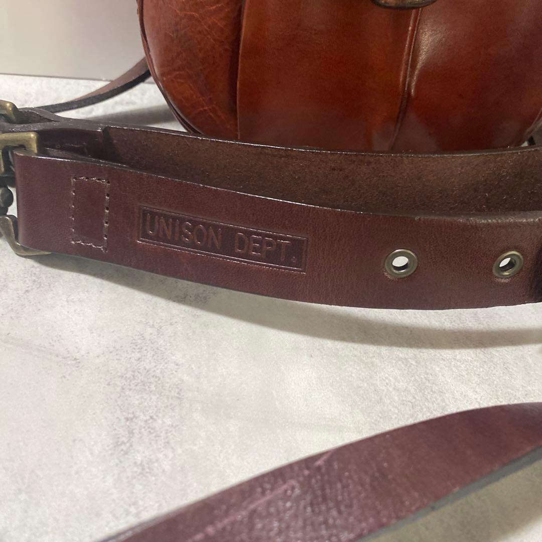 UNISON DEPT レザー ウエストバッグ　ボディバッグ　ユニゾンデプト