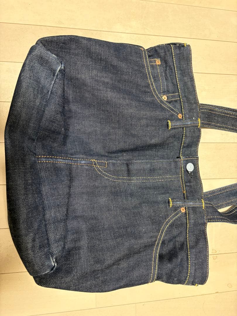 『値下げ2』EVISU ダークデニム トートバッグ