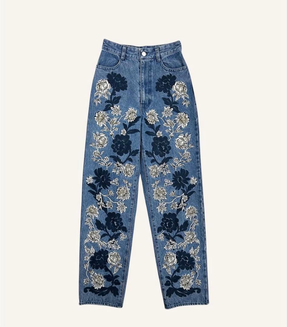パンツ CLANE FLOWER EMBROIDERY PANTS