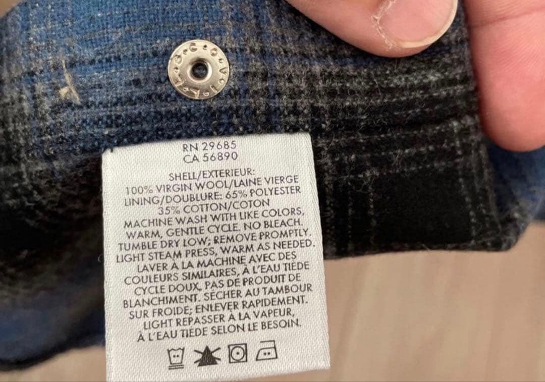 Pendleton ペンドルトン　ウール 長袖シャツ 青黒チェック L