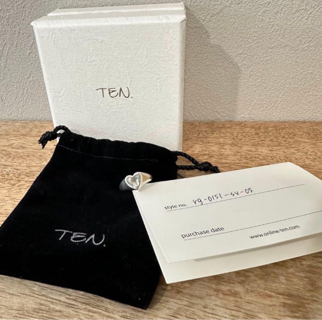 TEN. SILVER925 ハートシグネットリング 5号