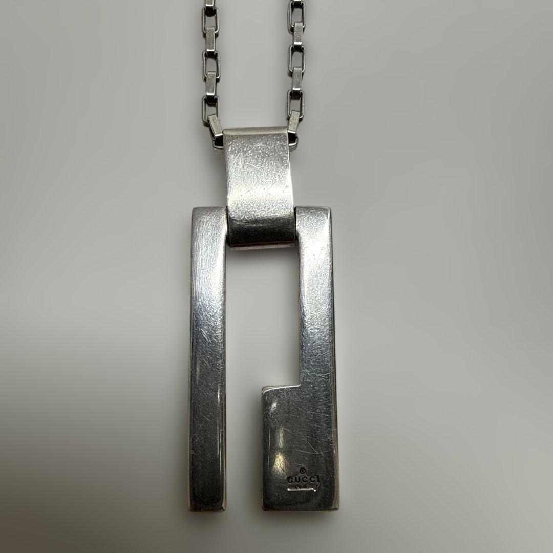 あっくんGUCCI シルバー ネックレス モダンデザイン　☺︎
