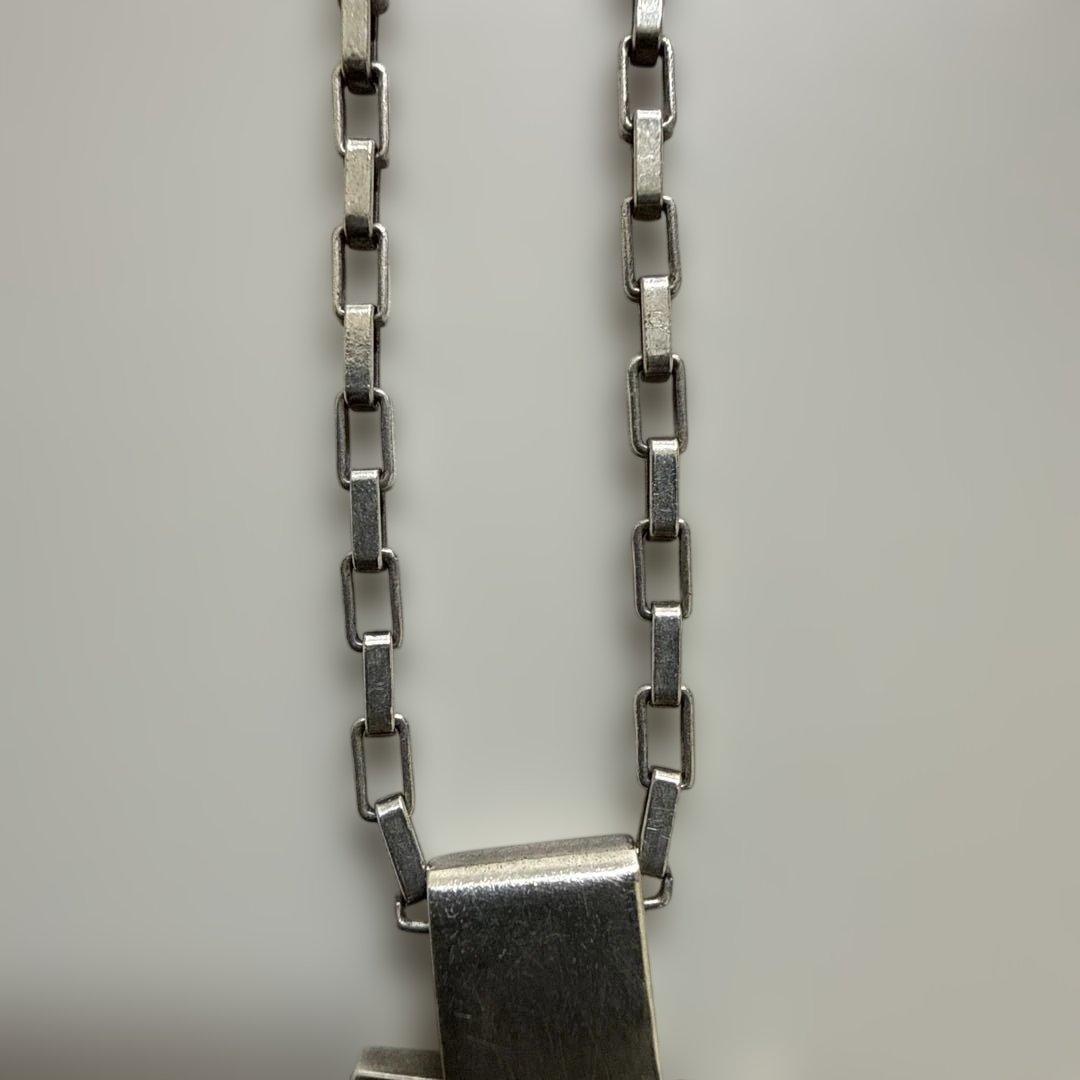 あっくんGUCCI シルバー ネックレス モダンデザイン　☺︎