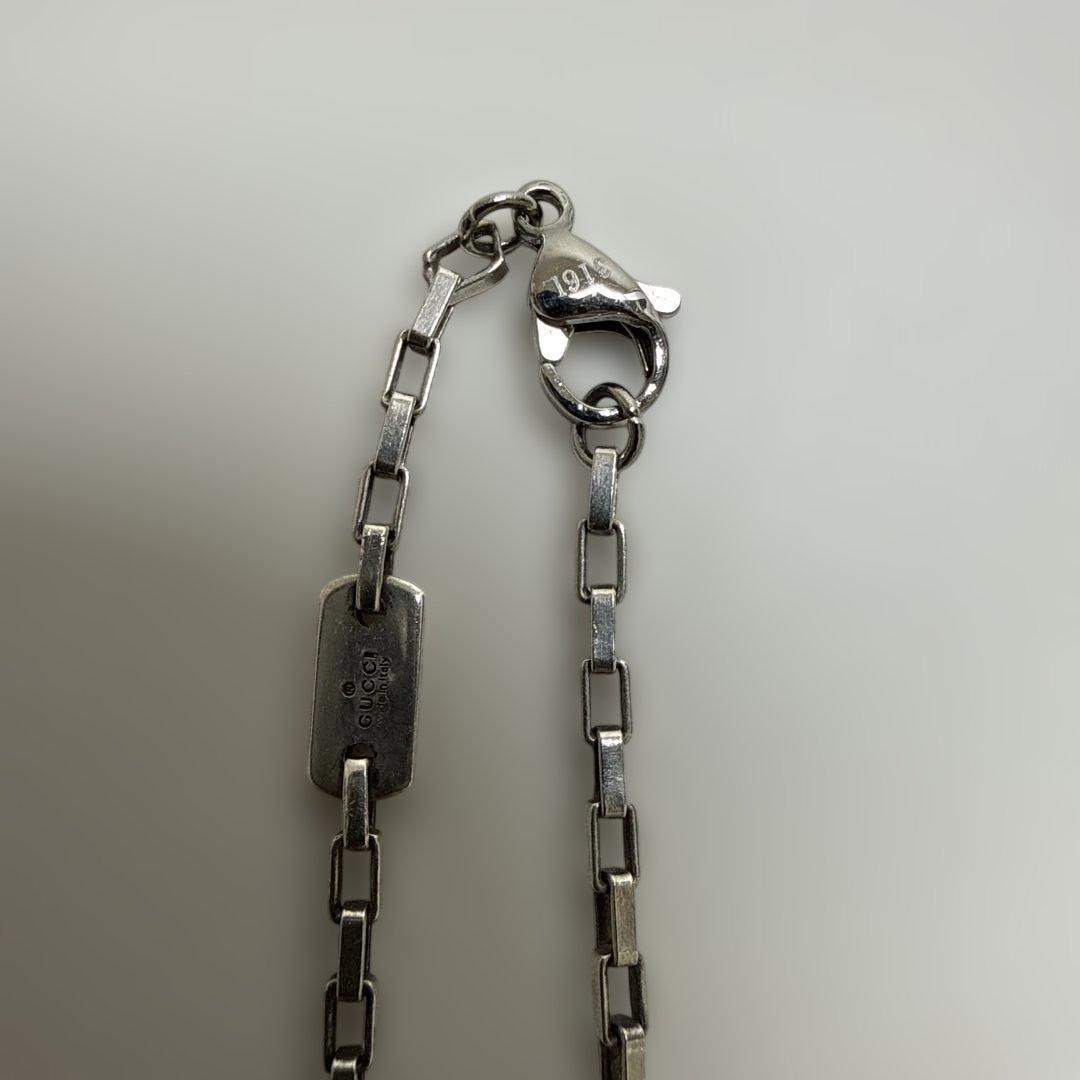 あっくんGUCCI シルバー ネックレス モダンデザイン　☺︎