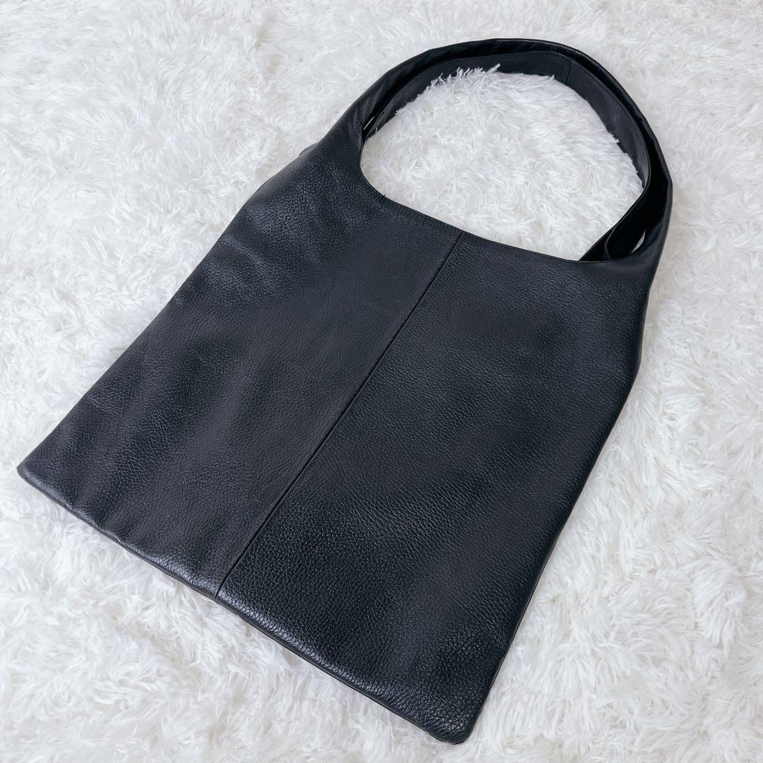 【極美品】 トートバッグ firsthand　本革 ブラック　肩掛け　撥水