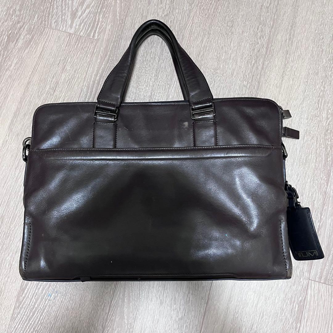 ヨ*シ様 TUMI ダークブラウン レザー ビジネスバッグ