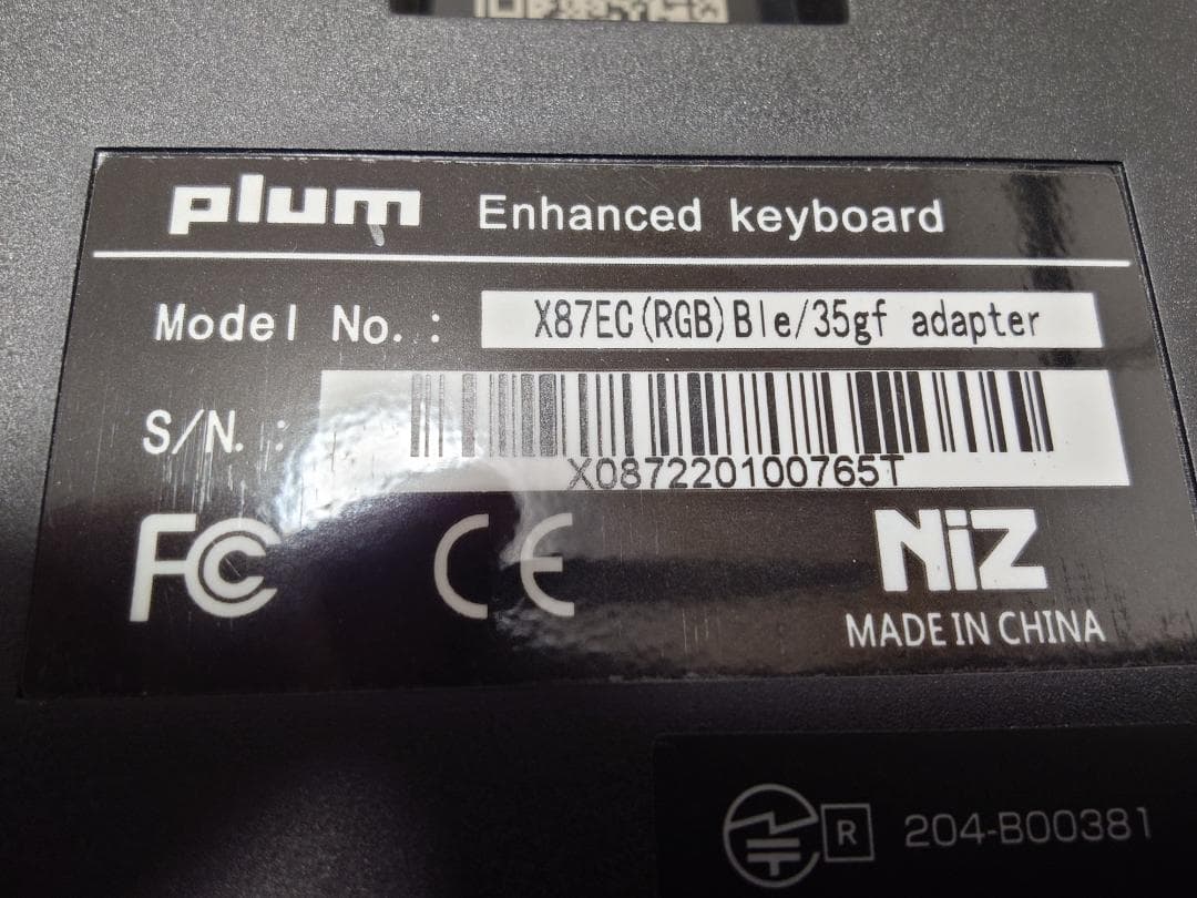 Niz plum X87EC(RGB) keyboard [中古]