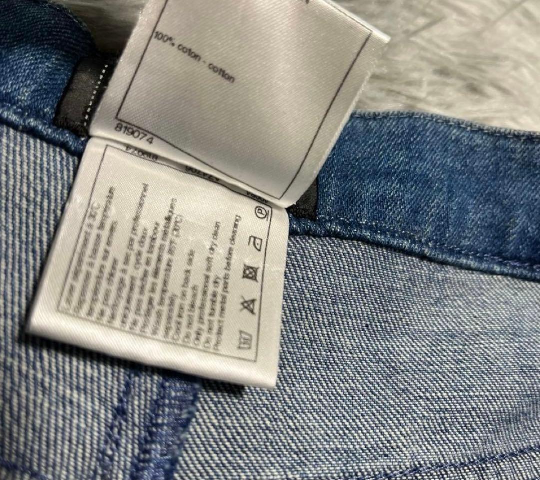 CHANEL ドット柄 ショートパンツ 黒 36 デニム生地