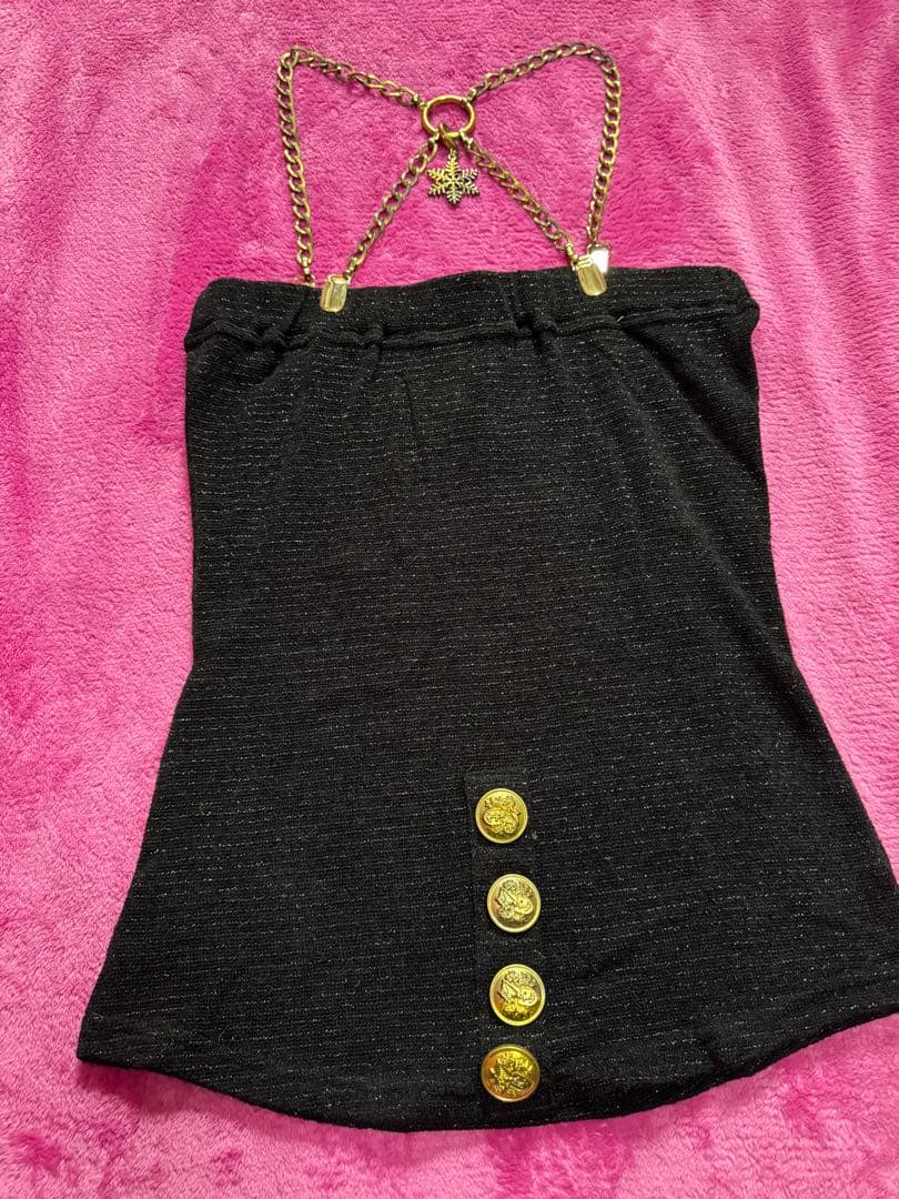 d.i.a. ブラック　ラメ　ベアトップ