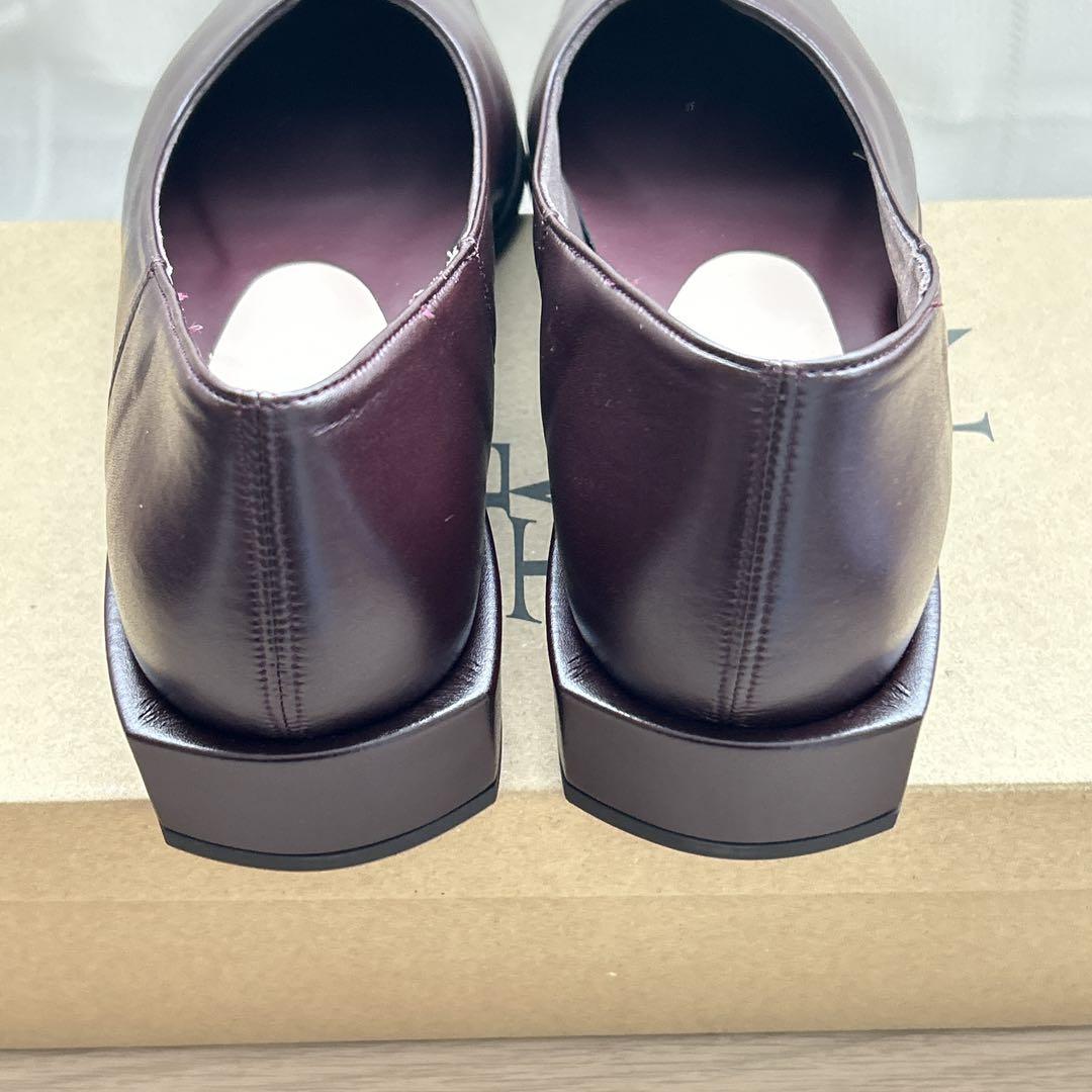 【新品未使用】ルタロン　スクエア　スリット　フラット　パンプス　ローファー　現行