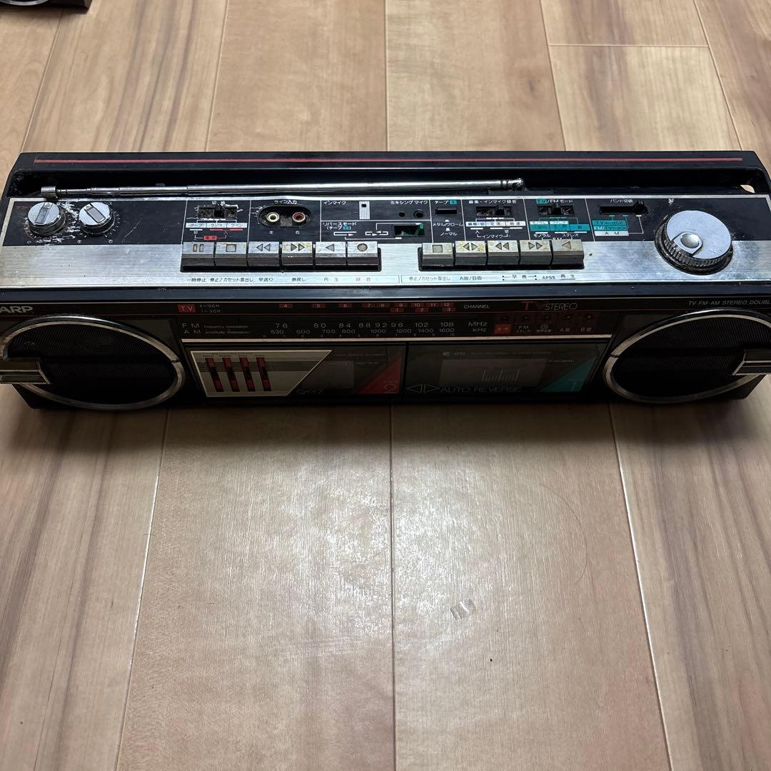 SHARP ステレオダブルカセットプレーヤーQT-Y7