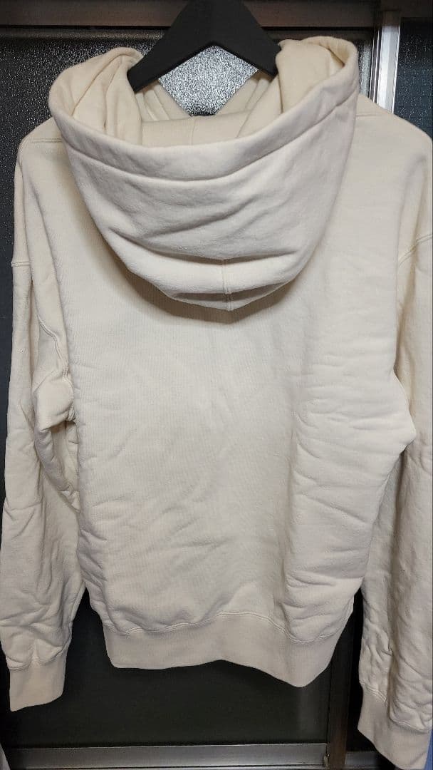 ジルサンダー　ロゴフーディ　パーカー　XLサイズ　クリーム色