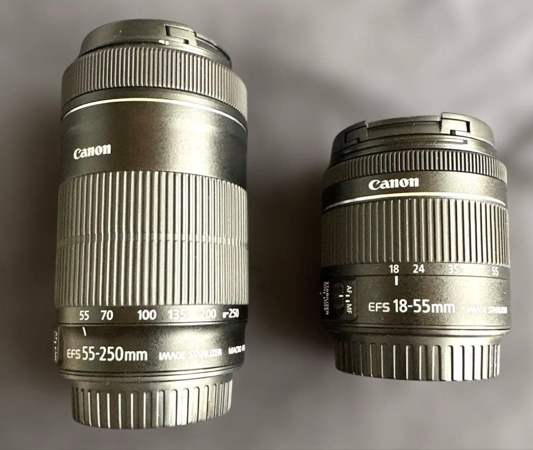 Canon EF-S 55-250mm & 18-55mm レンズセット