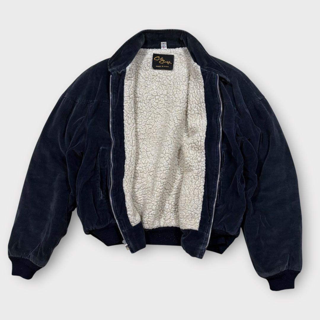 レア！USA製コーデュロイダービージャケットCal Craft ブラックXL