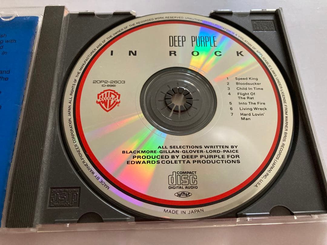 レア　ディープパープル　サインCD deep purple リッチーブラックモア