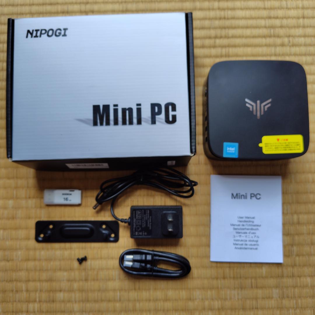 NiPoGi ミニPC N97搭載 メモリ16GB M.2 SSD 512GB