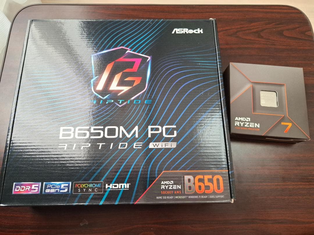 CPU Ryzen 7 7700X + ASRock B650M PG Riptide