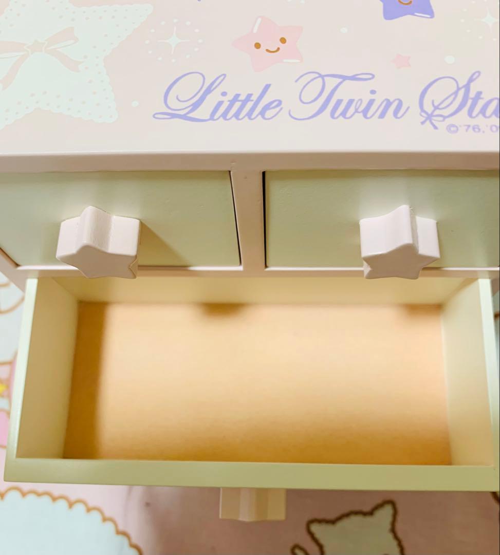 リトルツインスターズ キキララ キキ＆ララ 木製チェスト
