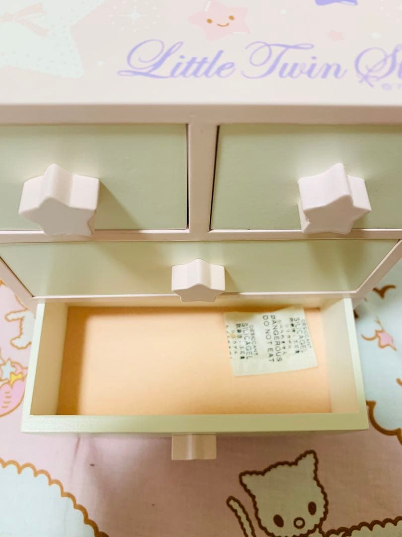 リトルツインスターズ キキララ キキ＆ララ 木製チェスト