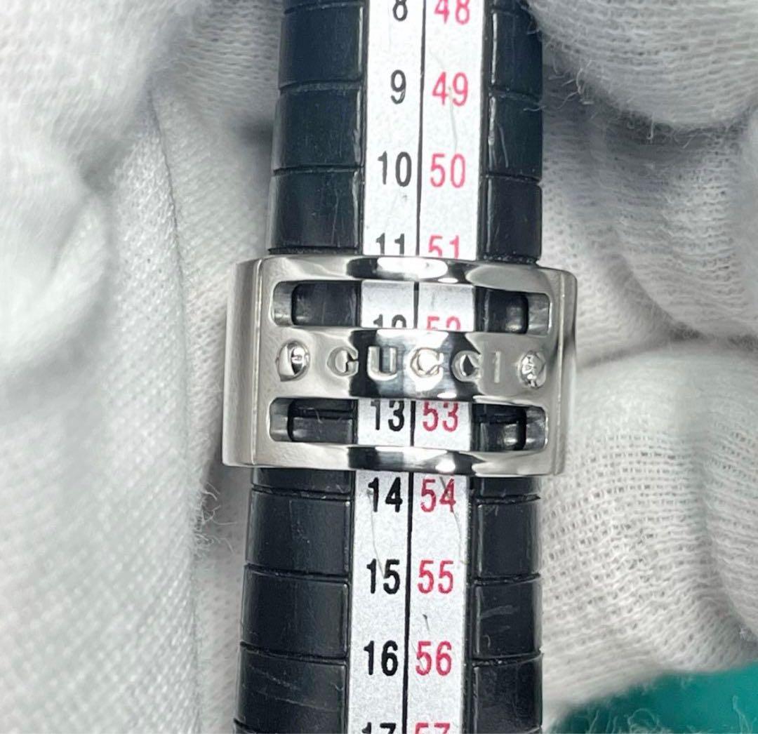 極美品‼️GUCCI 指輪　ロゴワイドリング　12号