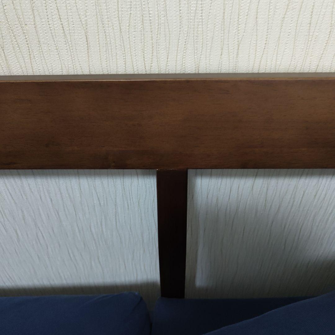 ネイビー布地ソファ 木製フレーム TOCCO 160