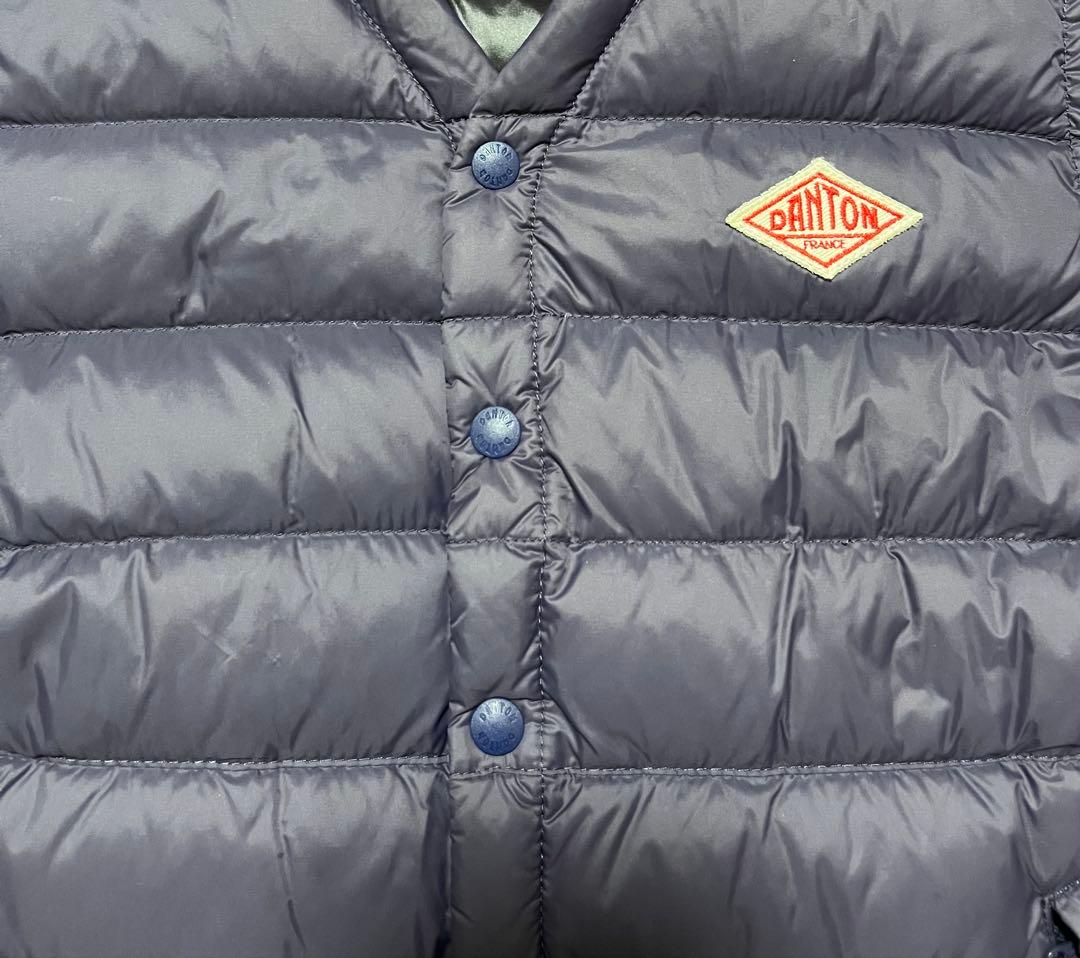 DANTON ダントン インナーVベストダウン レディース ネイビー 34