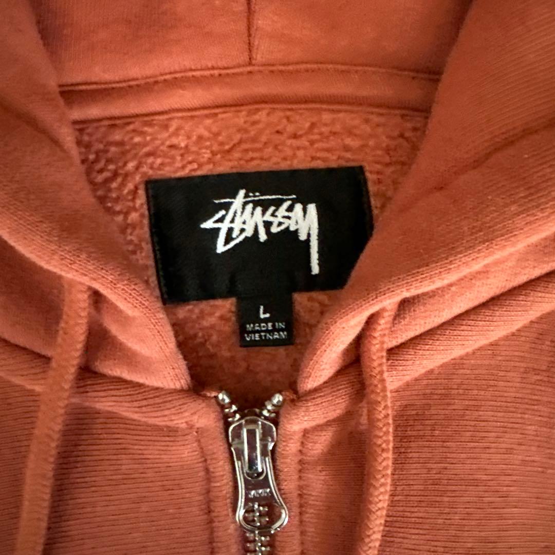 STUSSY フルジップパーカー オレンジ