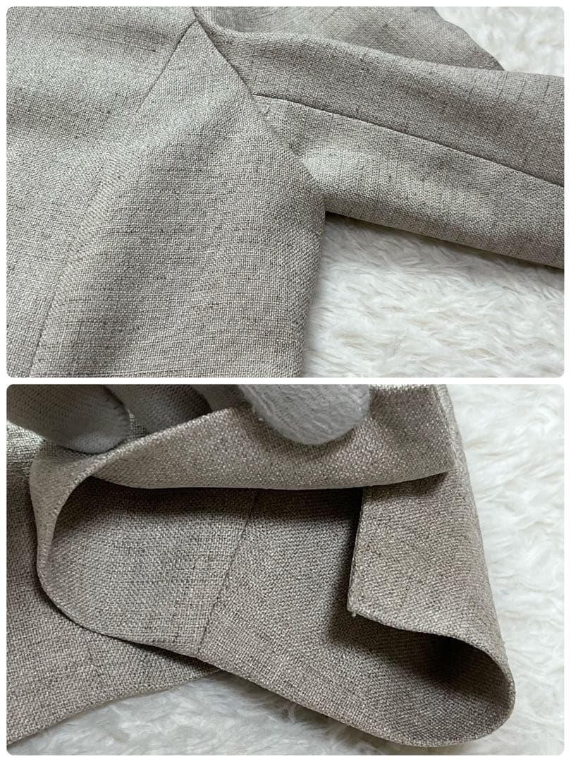 グリーンレーベルリラクシング　セットアップ　ノーカラー　ジャケット　パンツ