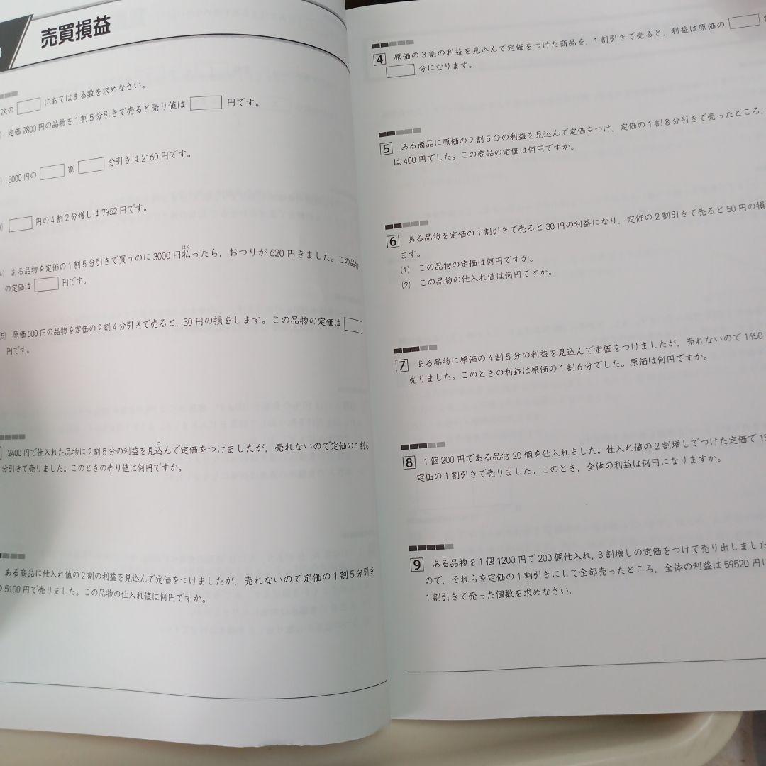 非売品　小6 算数 バックアップテキスト　問題集と 解答解説集