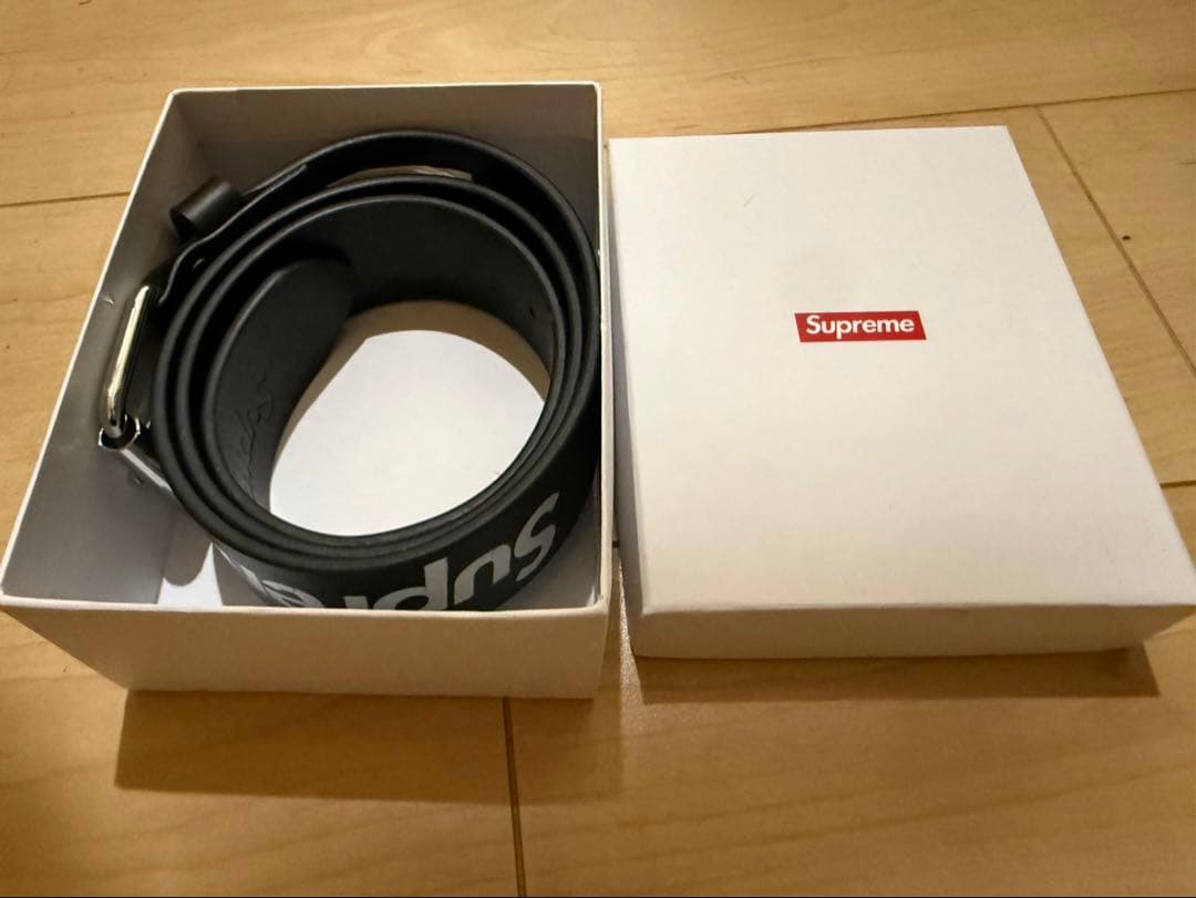 Supreme Repeat Leather Belt \"Black\" Mサイズ