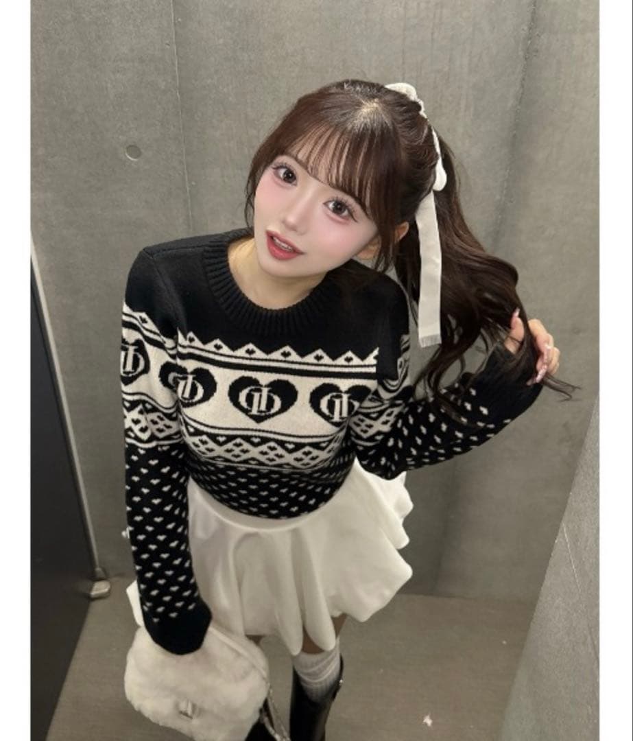 DDアーガイルニットトップス