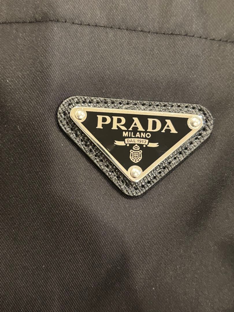 美品　PRADA Re-Nylon シャツ　三角ロゴ　L 黒