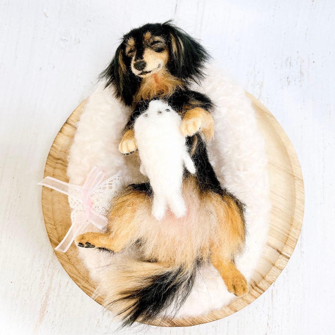 羊毛フェルト犬 ミニチュアダックス
