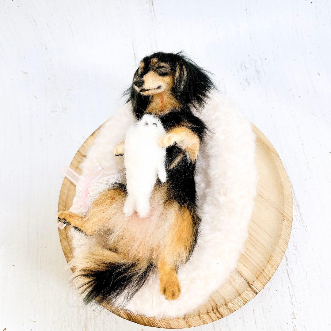 羊毛フェルト犬 ミニチュアダックス