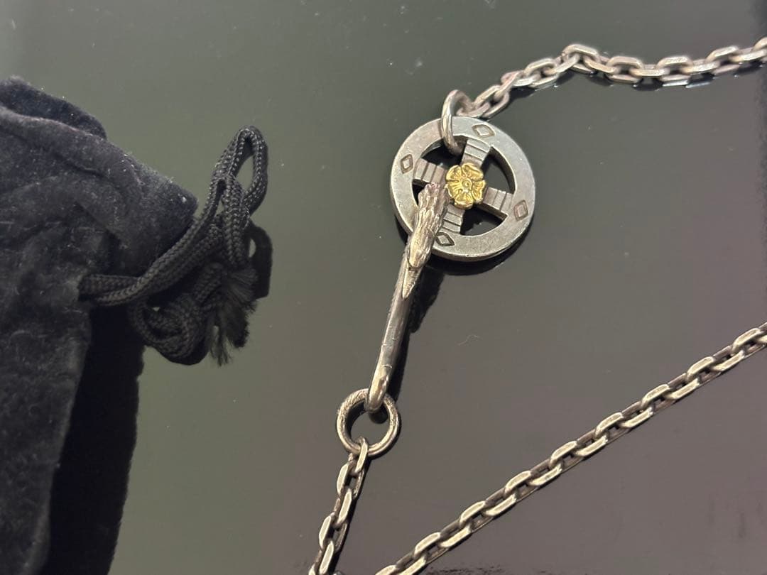 TADY & KING レギュラーホイールGPローズ付き 細角ネックレスチェーン