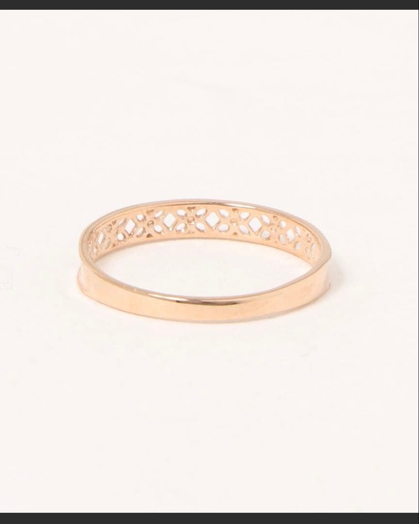 【専用】K18PGデザインリング/11号/コンアフェット/con affetto