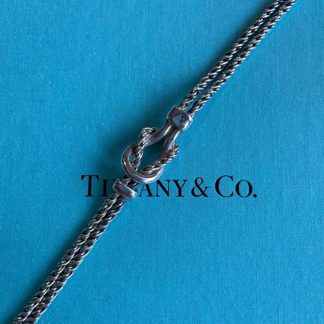 TIFFANY ブレスレット ノット ダブルチェーンSV925 シルバー